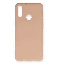 Newface Samsung Galaxy A10S Kılıf Nano içi Kadife Silikon - Pudra