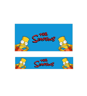 OEM The Simpsons Bart Tasarımlı Mavi 2'li Torpido ve Pandizot Koruyucu Havlu Seti