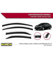 Toyota Corolla Kromlu Cam Rüzgarlığı Niken 2014+ (Beyaz)