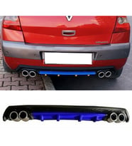 Renault Megane 2 Mavi Difüzör Çiftli Yuvarlak Egzoz Görünümlü D Tip Difizör 2002 - 2009