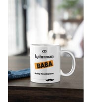 Babalar Gününe Özel Baskılı Kupa Bardaklar 3. Model (Beyaz)