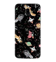 Samsung J6 Plus J7 Prime J7 Pro M20 Kılıf Desenli Silikon Planet Animals 1771