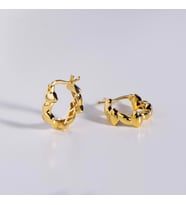 14 Ayar İtalyan Zigzak Altın Küpe 2,5 gr