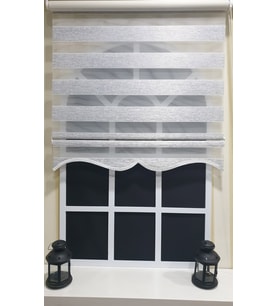 Zebra Stor Perde Siyah Çizgli Etek Dilimli STB851 V 01