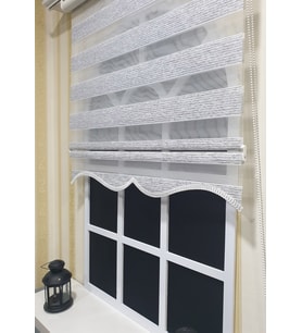 Zebra Stor Perde Siyah Çizgli Etek Dilimli STB851 V 01