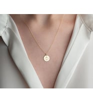 Kişiye Özel 925 Ayar Gümüş Terazi Sembol Kolye (Gold)