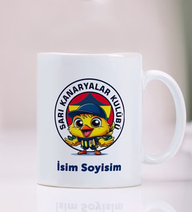 BBaskı  Kişiye Özel İsim (İsteğe Bağlı Soyisim) Yazılı Sarı-Lacivert Kanarya Temalı Taraftar Kupa Bardak  A Kalite Premium Porselen (%80 porselen / %20 seramik)  Kalıcı Baskı (Net Detay / Canlı Renk)  Bulaşık Makinesinde Yıkanabilir