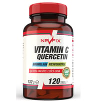 Nevfix Vitamin C 120 Tablet Resveratrol Kuşburnu Aserola Kuarsetin