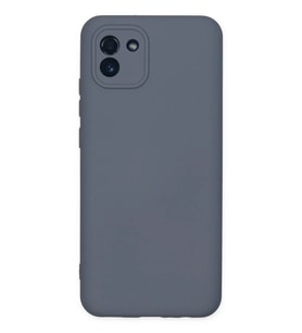 Galaxy A03 Kılıf Nano içi Kadife Silikon - Gri