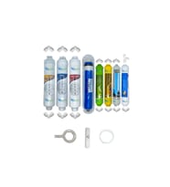 PWS Kapalı Kasa Su Arıtma Cihazları uygun Eco 8li Reverse Osmosis mebran Alkali+mineral+detox+set