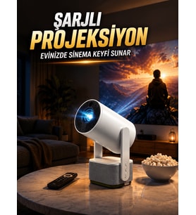 Şarjlı Projeksiyon Evinizde Sinema Keyfi Sunar
