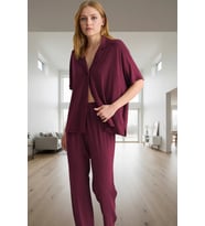 Viskon Pijama Takımı Sıcak Günler İçin Rahatlık Mükemmel Uyum Modern Stil Rahat Ve Şık (Çok Renkli)