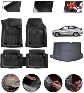 Ford Fiesta 2009-2017 Uyumlu Paspas Araca Özel Bagaj Havuzu MBS Siyah