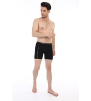 3 Adet Çift Kaplan Erkek Elastanlı Biyeli Boxer 855 (Siyah)