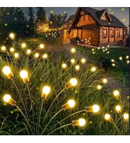 8 LEDLİ GÜNEŞ ENERJİLİ 2 MODLU SARI IŞIK BAHÇE AYDINLATMA LAMBASI SOLAR BAHÇE SÜSÜ