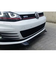Vw Golf 7 R-Line Boynuzlu Ön Lip Plastik Parlak Siyah karlık-ön-ek-bodykit