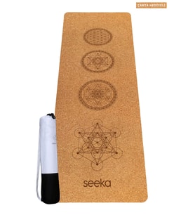Seeka Yoga Mantar Serisi Yoga Matı - Mandala (Krem)