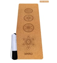 Seeka Yoga Mantar Serisi Yoga Matı - Mandala (Krem)
