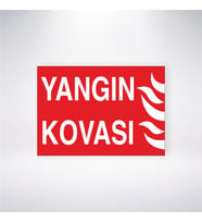 Yangın Kovası 21x28 Arkası Yapışkanlı Levha