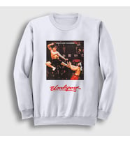 Presmono Unisex Beyaz Bloodsport V3 Film Jean Claude Van Damme Sweatshirt 259311tt