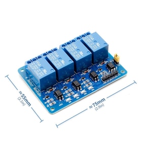 4 Kanal 12V Röle Modül -- AC 250V 10A -- Optokuplör İzolasyon