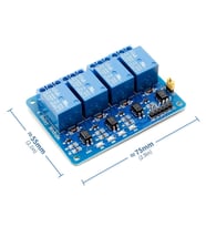4 Kanal 12V Röle Modül -- AC 250V 10A -- Optokuplör İzolasyon