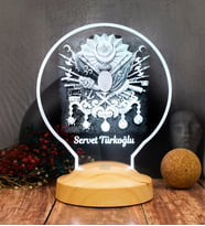 Babaya Hediye, Osmanlı Tuğrası 3D LED Lamba - Tarih ve Sanatseverler İçin Kişiye Özel Hediyelik, Osmanlı Temalı Dekorasyon