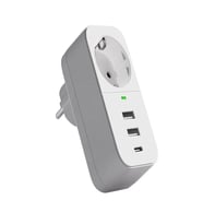 FTR017 3İN1 Termal Akım Korumalı 2USB-A 1SOKET 3680W 1 PD TYPE-C ÇOKLAYICI PRİZ