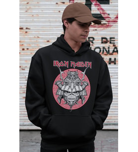 Iron Maiden Rock Metal Müzik Grubu Baskılı Unisex Oversize Hoodie