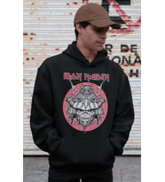 Iron Maiden Rock Metal Müzik Grubu Baskılı Unisex Oversize Hoodie