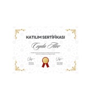 Beyaz ve Sarı Etkinlik Katılım Sertifikası