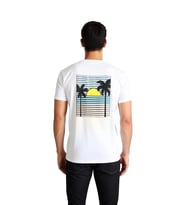 Erkek Retro Nostalji Baskılı Tişört Miami Florida Temalı Günlük Rahat Kesim Modern Şık Konforlu