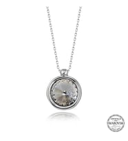 Swarovski Crystal Taşlı Çerçeveli Gümüş Kadın Kolye