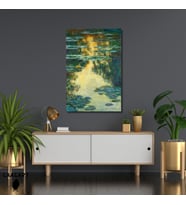 Tekli Dikey Kanvas Claude Monet Water Lilies