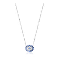 EMILIANO JEWELLERY Zirkon Taşlı Pırlanta Montür Rodaj Kaplamalı Gümüş Oval Kolye