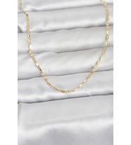 CM 14K Gold Renk Lazerli Zincir Model 60 cm Kadın Kolye TJ-BKO10957
