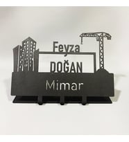 Mimar Masaüstü İsimlik - Metal Masa İsimliği - Kişiye Özel İsimlik