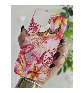 Iphone 13/14 Uyumlu Desenli Şeffaf Telefon Kılıfı