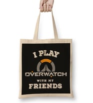 I Play Overwatch With My Friends Bez Çanta Uzun Saplı