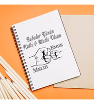 Babalar Günü Tasarımlı Defter Kişiye Özel