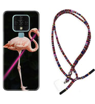 Tecno Camon 16 18P Pova Kılıf Boyun Asklı Rasta Silikon Line Filamingo 1776