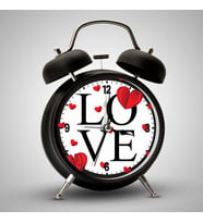 Love Tasarımlı Romantik Çalar Saat