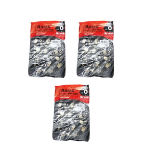Arma Baskılı Mini Blok Poşet Torba - No : 0 - 20x30 Cm. - Siyah - 100 Adetlik 3 Paket