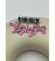 Çelik Silver Pembe Kurdele Sallantılı Nomi Charm - 25crm75