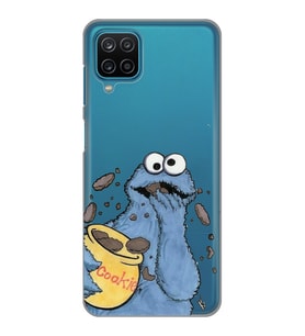 Samsung Galaxy A22/M22/M32 Uyumlu Susam Sokağı Kurabiye Canavarı Desenli Şeffaf Telefon Kılıfı