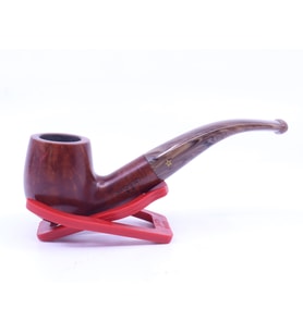 Şahin Sarı Yıldız Bent Billiard 9mm Filtreli Akrilik Saplı Pipo Mod L-10 247787 (Kahverengi)