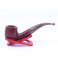 Şahin Sarı Yıldız Bent Billiard 9mm Filtreli Akrilik Saplı Pipo Mod L-10 247787 (Kahverengi)