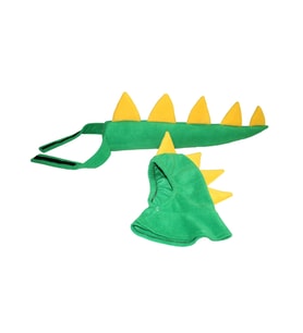 Dinozor Kostüm Set Yeşil  Dinozor Kuyruk Başlık Set Yeşil