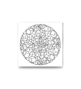 Kutular Desenli Mandala Tuval - 105632 - 60x60 Cm
