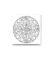 Kutular Desenli Mandala Tuval - 105632 - 60x60 Cm